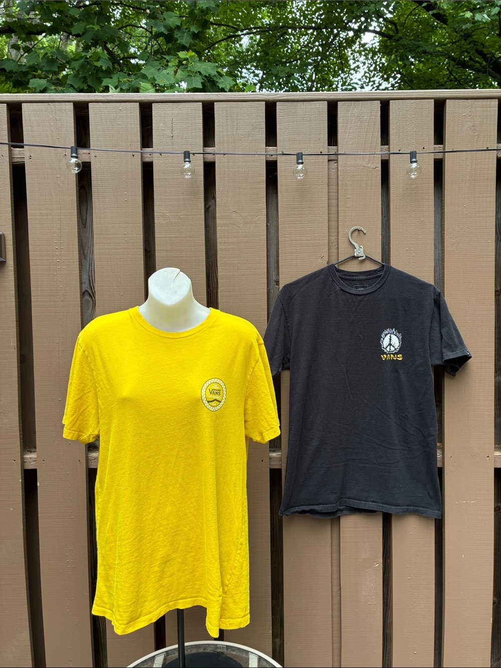 Two Medium Vans Tee ShirtsYellow & Black